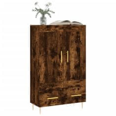 Greatstore Skříň highboard kouřový dub 69,5 x 31 x 115 cm kompozitní dřevo