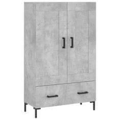 Greatstore Skříň highboard betonově šedá 69,5x31x115 cm kompozitní dřevo