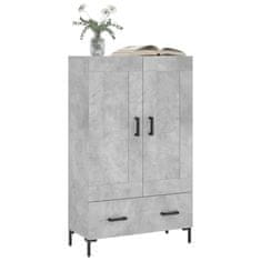 Greatstore Skříň highboard betonově šedá 69,5x31x115 cm kompozitní dřevo