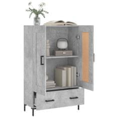 Greatstore Skříň highboard betonově šedá 69,5x31x115 cm kompozitní dřevo