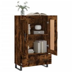 Greatstore Skříň highboard kouřový dub 69,5 x 31 x 115 cm kompozitní dřevo