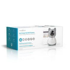 Nedis SmartLife chytrá chůvička/IP kamera, Full HD 1080p, otáčení a náklon, automatické sledování, klima senzor, ukolébavka (WIFICI30CGY)