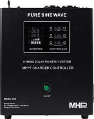 MHpower MHPower záložní zdroj MHPower MSKD-300-12, UPS, 300W, čistý sinus, 12V, solární regulátor MPPT