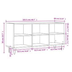 Vidaxl TV skříňka hnědý dub 103,5 x 30 x 50 cm kompozitní dřevo