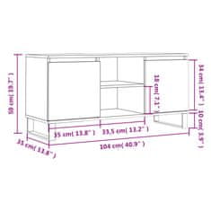 Vidaxl TV skříňka betonově šedá 104 x 35 x 50 cm kompozitní dřevo