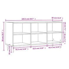 Vidaxl TV skříňka bílá vysoký lesk 103,5 x 30 x 50 cm kompozitní dřevo