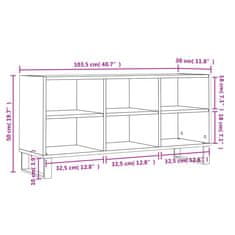 Vidaxl TV skříňka dub sonoma 103,5 x 30 x 50 cm kompozitní dřevo