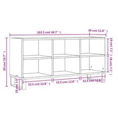 Vidaxl TV skříňka hnědý dub 103,5 x 30 x 50 cm kompozitní dřevo