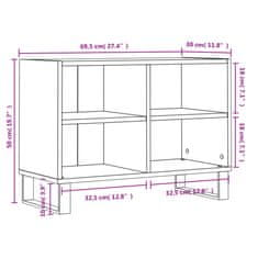 Vidaxl TV skříňka kouřový dub 69,5 x 30 x 50 cm kompozitní dřevo