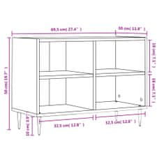 Greatstore TV skříňka dub sonoma 69,5 x 30 x 50 cm kompozitní dřevo