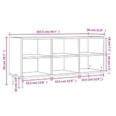 Vidaxl TV skříňka betonově šedá 103,5 x 30 x 50 cm kompozitní dřevo