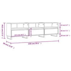 Vidaxl TV skříňka bílá vysoký lesk 150 x 30 x 44,5 cm kompozitní dřevo