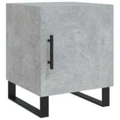 Greatstore Noční stolky 2 ks betonově šedé 40x40x50 cm kompozitní dřevo