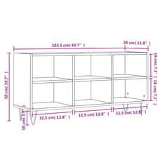 Vidaxl TV skříňka černá 103,5 x 30 x 50 cm kompozitní dřevo