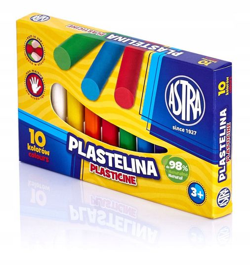 Astra Netoxická školní plastelína 10 barev