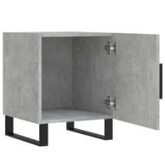 Greatstore Noční stolek betonově šedý 40 x 40 x 50 cm kompozitní dřevo