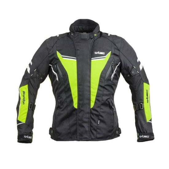 W-TEC Dámská moto bunda Brandon Lady Barva černá-fluo žlutá, Velikost XS