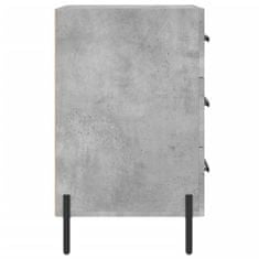 Greatstore Noční stolek betonově šedý 40 x 40 x 66 cm kompozitní dřevo