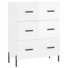 Vidaxl Skříň highboard lesklá bílá 69,5 x 34 x 180 cm kompozitní dřevo