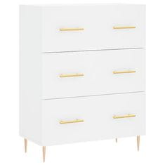 Vidaxl Skříň highboard bílá 69,5 x 34 x 180 cm kompozitní dřevo