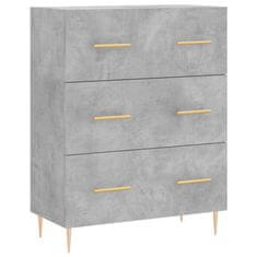 Vidaxl Skříň highboard betonově šedá 69,5x34x180 cm kompozitní dřevo