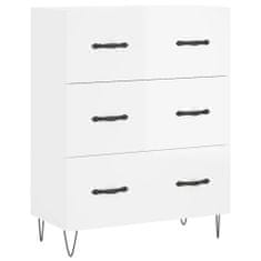 Vidaxl Skříň highboard lesklá bílá 69,5 x 34 x 180 cm kompozitní dřevo