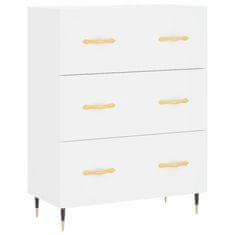 Greatstore Skříň highboard bílá 69,5 x 34 x 180 cm kompozitní dřevo