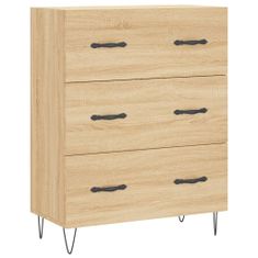 Greatstore Skříň highboard dub sonoma 69,5 x 34 x 180 cm kompozitní dřevo