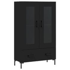 Greatstore Skříň highboard černá 69,5 x 31 x 115 cm kompozitní dřevo