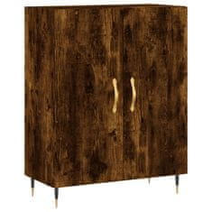 Greatstore Skříň highboard kouřový dub 69,5 x 34 x 180 cm kompozitní dřevo