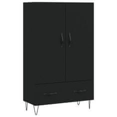 Greatstore Skříň highboard černá 69,5 x 31 x 115 cm kompozitní dřevo