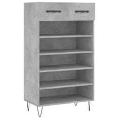 Greatstore Botník betonově šedý 60 x 35 x 105 cm kompozitní dřevo