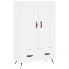 Greatstore Skříň highboard bílá 69,5 x 31 x 115 cm kompozitní dřevo