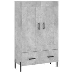 Greatstore Skříň highboard betonově šedá 69,5x31x115 cm kompozitní dřevo