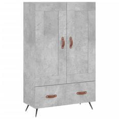 Greatstore Skříň highboard betonově šedá 69,5x31x115 cm kompozitní dřevo