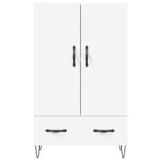 Greatstore Skříň highboard bílá 69,5 x 31 x 115 cm kompozitní dřevo