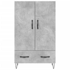 Greatstore Skříň highboard betonově šedá 69,5x31x115 cm kompozitní dřevo