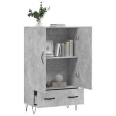 Greatstore Skříň highboard betonově šedá 69,5x31x115 cm kompozitní dřevo