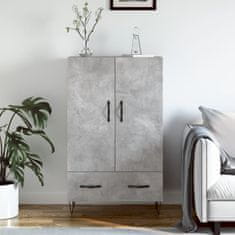 Greatstore Skříň highboard betonově šedá 69,5x31x115 cm kompozitní dřevo