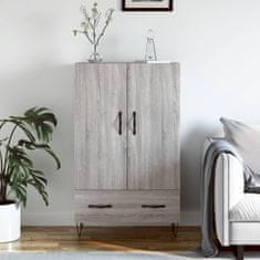 Greatstore Skříň highboard šedá sonoma 69,5 x 31 x 115 cm kompozitní dřevo