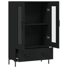 Greatstore Skříň highboard černá 69,5 x 31 x 115 cm kompozitní dřevo