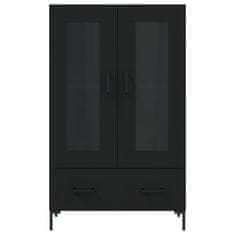 Greatstore Skříň highboard černá 69,5 x 31 x 115 cm kompozitní dřevo