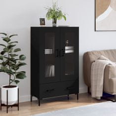 Greatstore Skříň highboard černá 69,5 x 31 x 115 cm kompozitní dřevo