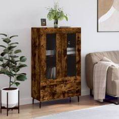 Greatstore Skříň highboard kouřový dub 69,5 x 31 x 115 cm kompozitní dřevo