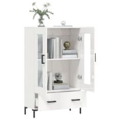 Greatstore Skříň highboard lesklá bílá 69,5 x 31 x 115 cm kompozitní dřevo