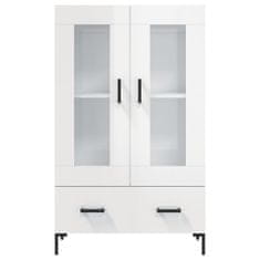 Greatstore Skříň highboard lesklá bílá 69,5 x 31 x 115 cm kompozitní dřevo