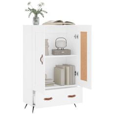 Greatstore Skříň highboard bílá 69,5 x 31 x 115 cm kompozitní dřevo