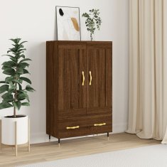 Greatstore Skříň highboard hnědý dub 69,5 x 31 x 115 cm kompozitní dřevo