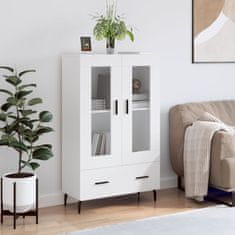 Greatstore Skříň highboard bílá 69,5 x 31 x 115 cm kompozitní dřevo