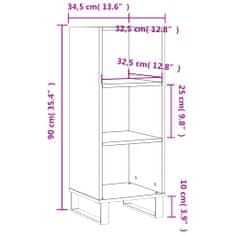 Vidaxl Příborník dub sonoma 34,5 x 32,5 x 90 cm kompozitní dřevo